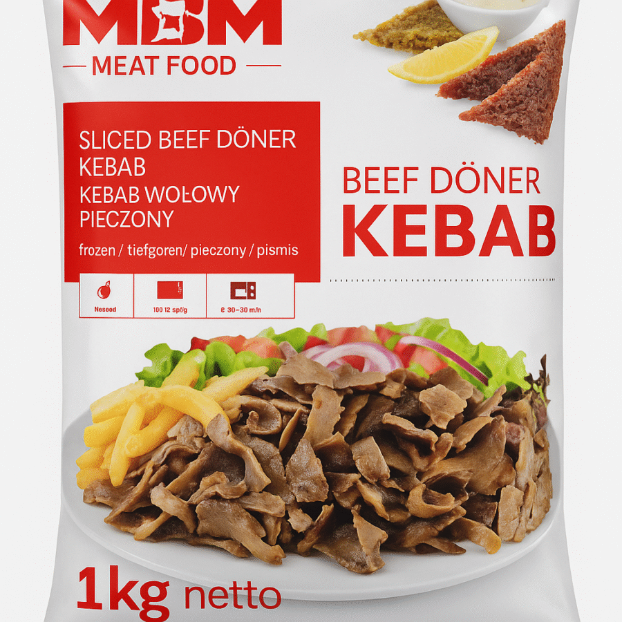 MBM Beef Döner Kebab – Skivad oxkebab 1 kg - Bild 1