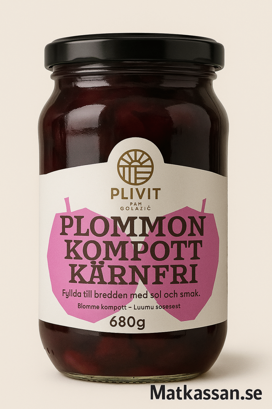 Plommonkompott utan kärnor – 680g: - Bild 1