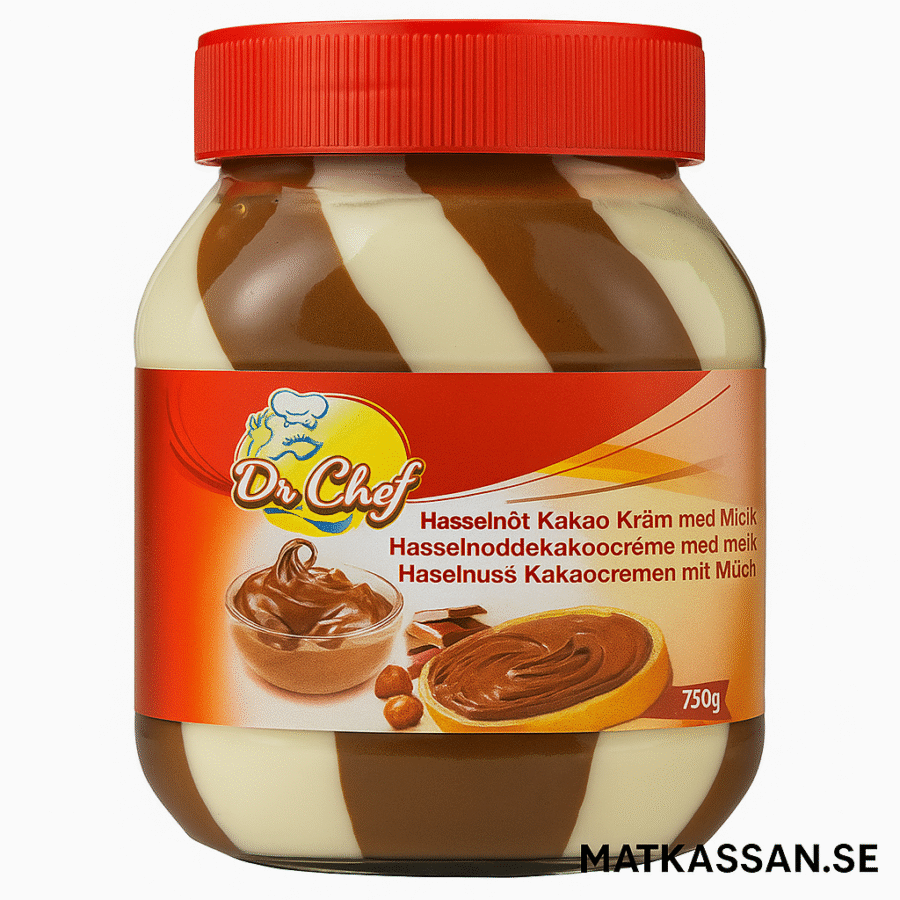 Dr. Chef Hasselnöts- & Kakaokräm med Mjölk 750gr - Bild 1