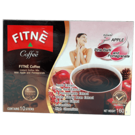 ☕ FITNÉ Coffee – Instantkaffe med äpple- och granatäpplesmak (10 påsar)